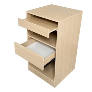 Mostrador Exhibidor con cajones Blanco Haya 500x500x900 MM